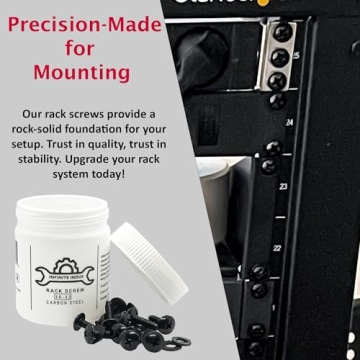 FIXXARA 10-32 Rack Screws & Washers Set 50-Pack