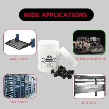 FIXXARA 10-32 Rack Screws & Washers Set 50-Pack