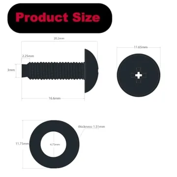 FIXXARA 10-32 Rack Screws & Washers Set 50-Pack