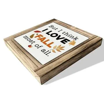 Fall Wood Sign, Fall Decor, Box Wood Plaques Desk Décor, Fall Season Theme Decor, Fall Lover Decora...