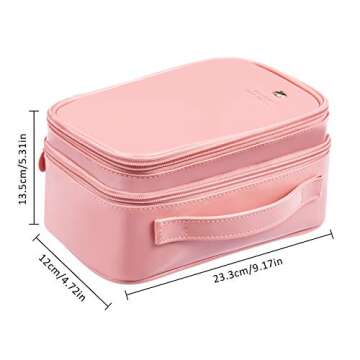 Viridian Mist Travel Makeup Bag - Elegant Organizer