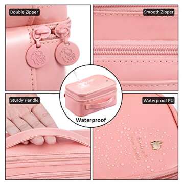 Viridian Mist Travel Makeup Bag - Elegant Organizer