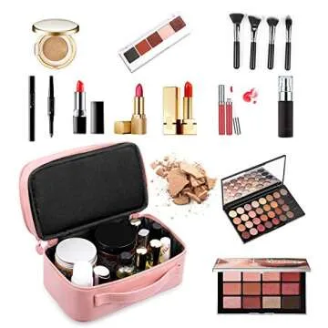 Viridian Mist Travel Makeup Bag - Elegant Organizer