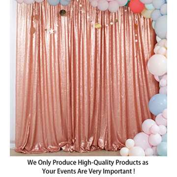 ShiDianYi 4FTX6FT-Blush-SEQUIN Photo Backdrop, Wedding Photo Booth,Photography Background (Blush)