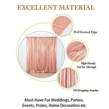 ShiDianYi 4FTX6FT-Blush-SEQUIN Photo Backdrop, Wedding Photo Booth,Photography Background (Blush)