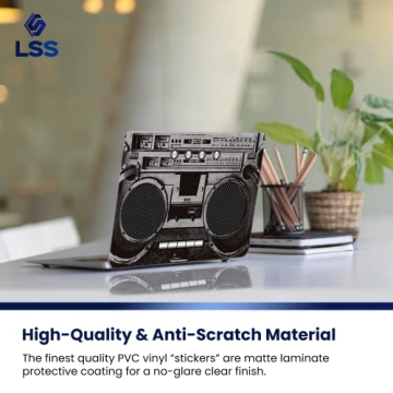 LSS Stylish Laptop Skin with Wrist Pads for 17-19" Laptops