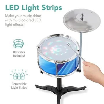 LED Light Kids Beginner Drum Set for Young Musicians