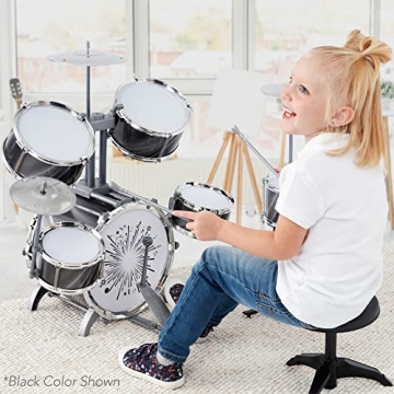 LED Light Kids Beginner Drum Set for Young Musicians