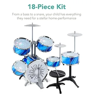 LED Light Kids Beginner Drum Set for Young Musicians