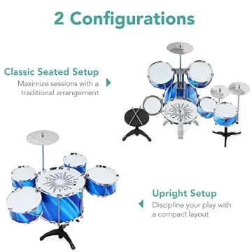 LED Light Kids Beginner Drum Set for Young Musicians