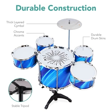 LED Light Kids Beginner Drum Set for Young Musicians