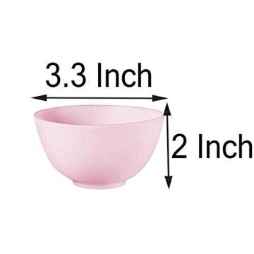Hulless 3.3 Inch Silicone Facial Mask Mixing Bowl Set - Multi-Colored 5 Pcs for Skincare Enthusiasts