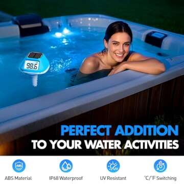 DeeprBlu Solar Digital Pool Thermometer with Large Display