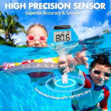 DeeprBlu Solar Digital Pool Thermometer with Large Display