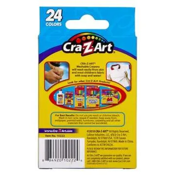 Cra-Z-Art 24 Count Washable Crayons for Kids Essential