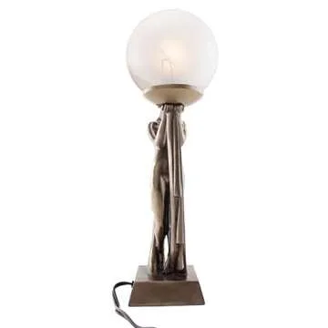Top Collection Modern Art Deco Lady Lamp Statue - Decorative Table Lamp Sculpture in Premium Cold Ca...