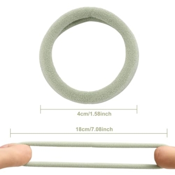 100 Pcs Thick Seamless Hair Ties, Ponytail Holders Hair Accessories No Damage for Thick Hair, Valentine's Day Gifts (Light Theme Colors)