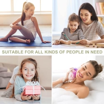 100 Pcs Thick Seamless Hair Ties, Ponytail Holders Hair Accessories No Damage for Thick Hair, Valentine's Day Gifts (Light Theme Colors)