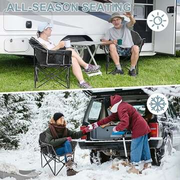 MOPHOTO Heated Camping Chair - Portable Heated Outdoor Lounge