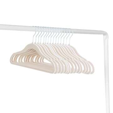 Stylish Velvet Baby Hangers - Non-Slip Design, 30 Pack, Beige