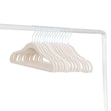 Stylish Velvet Baby Hangers - Non-Slip Design, 30 Pack, Beige