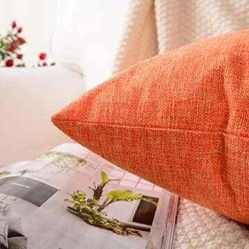 Stylish MERNETTE Decorative Pillow Covers 18x18 Inch (Pack of 2)