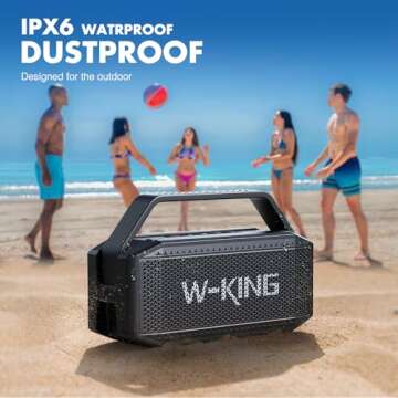 W-KING 80W PEAK Portable Bluetooth Speaker - Waterproof Loud