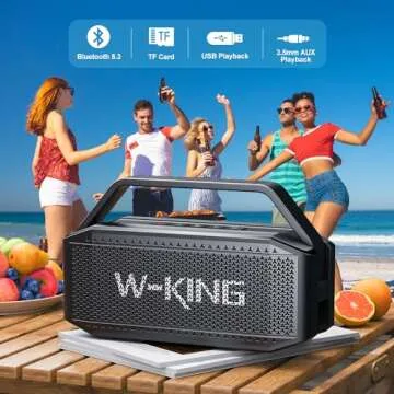 W-KING 80W PEAK Portable Bluetooth Speaker - Waterproof Loud
