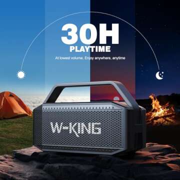 W-KING 80W PEAK Portable Bluetooth Speaker - Waterproof Loud