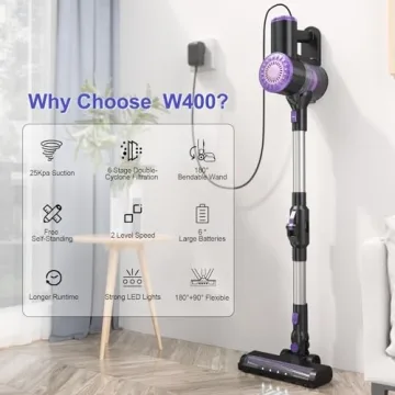 Cordless Vacuum Cleaner - Lightweight & Powerful Suction