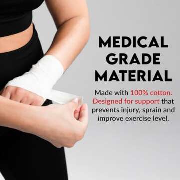 WOD Nation White Athletic Sports Tape - 1.5 inch x 10 Yards Per Roll (50 Pack) - Strong, Easy-Tear, No Residue Athletic Tape for Ankle Support, Wrist Tape, Pre Wrap, Ideal for Boxing, Soccer & More