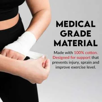 WOD Nation White Athletic Sports Tape - 1.5 inch x 10 Yards Per Roll (50 Pack) - Strong, Easy-Tear, No Residue Athletic Tape for Ankle Support, Wrist Tape, Pre Wrap, Ideal for Boxing, Soccer & More