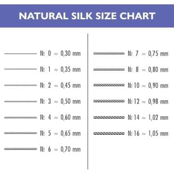 Griffin Bead Cord 100% Natural Silk Amber #8 - Ideal for Jewelry Making