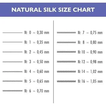 Griffin Bead Cord 100% Natural Silk Amber #8 - Ideal for Jewelry Making