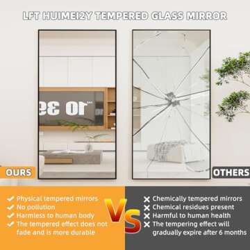 LFT HUIMEI2Y Full Length Mirror, Stylish and Versatile 76x34 Oversized Mirror, Perfect for Any Room