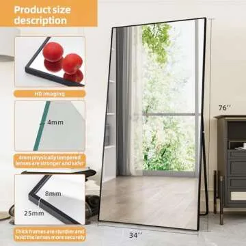 LFT HUIMEI2Y Full Length Black Mirror 76x34