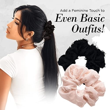 Kitsch Brunch Satin Scrunchie, Jumbo Hair Tie for All
