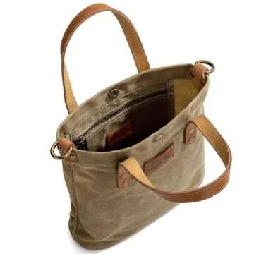 Montana West x Lee Waxed Canvas Tote Bag for Women Leather Top Handle Shoulder Handbag with Adjustable Detachable Wide Strap-Medium LEE51-002KH