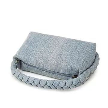 Denim Tote Bag Clutch Stylish Handwoven Carryall for Women