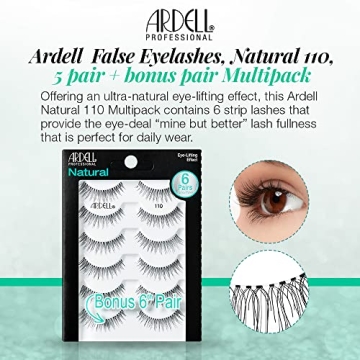 Ardell Natural 110 False Eyelashes 5+1 Multipack for Eye Lift