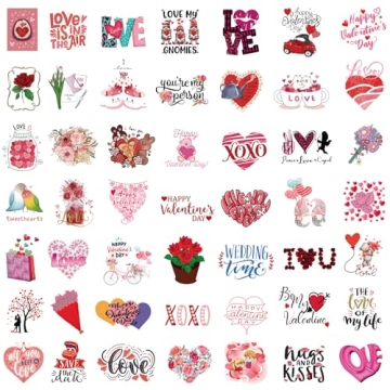 Valentine's Day Vinyl Waterproof Stickers for All Ages