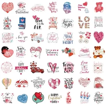 Valentine's Day Vinyl Waterproof Stickers for All Ages
