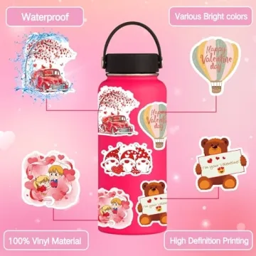 Valentine's Day Vinyl Waterproof Stickers for All Ages