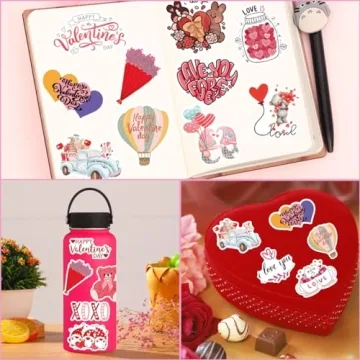 Valentine's Day Vinyl Waterproof Stickers for All Ages