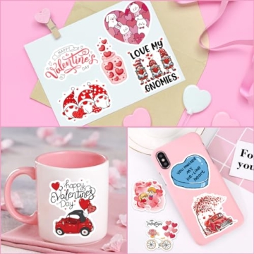 Valentine's Day Vinyl Waterproof Stickers for All Ages