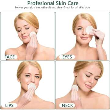 Chloven 30 Pack Reusable Makeup Remover Pads - Bamboo Cotton Rounds for Toner, Washable, Eco-Friendly for All Skin Types with Cotton Laundry Bag