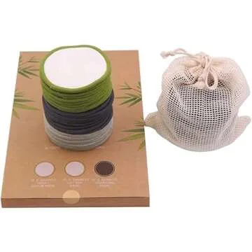 Eco-Friendly Chloven 30 Pack Bamboo Makeup Remover Pads