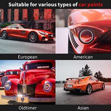 MENZERNA 6 Inch Polishing Pad HEAVY CUT for Scratch Repair I Body Repair and Detailing Pads with Safety Edge & Velcro Attachment I Washable & Long Lasting I Thin Pad with Hole for Anti Heat Build-Up