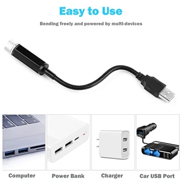 Adjustable LEDCARE USB Star Projector Night Light for Cars & Home