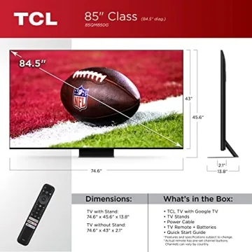 TCL 85-Inch QM8 QLED 4K Smart Mini LED TV - Gaming & More